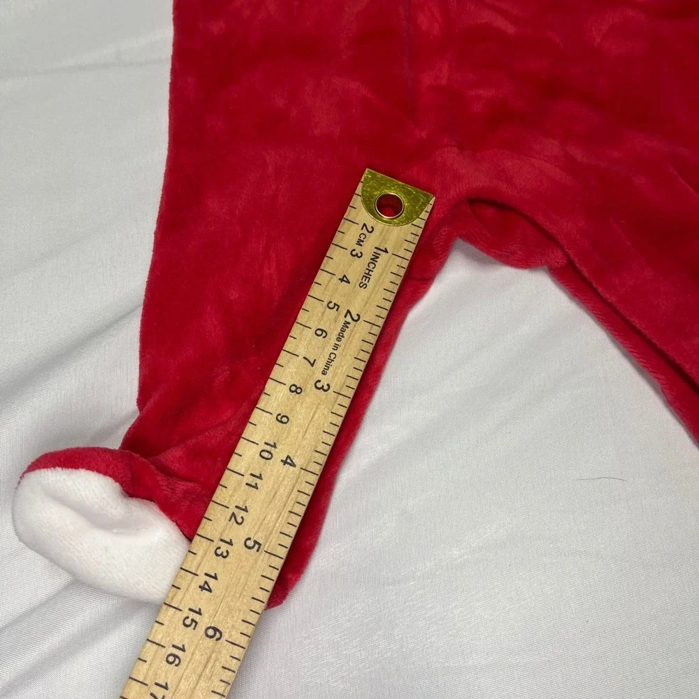 Janie and Jack Newborn Red Velour First Christmas Bodysuit